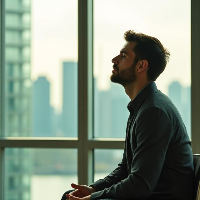 A focused professional practicing cognitive wellness techniques in Toronto