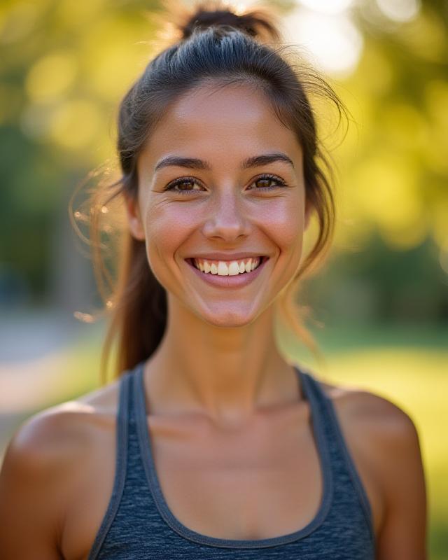 Successful Zephyr Wellness client smiling confidently after her transformation