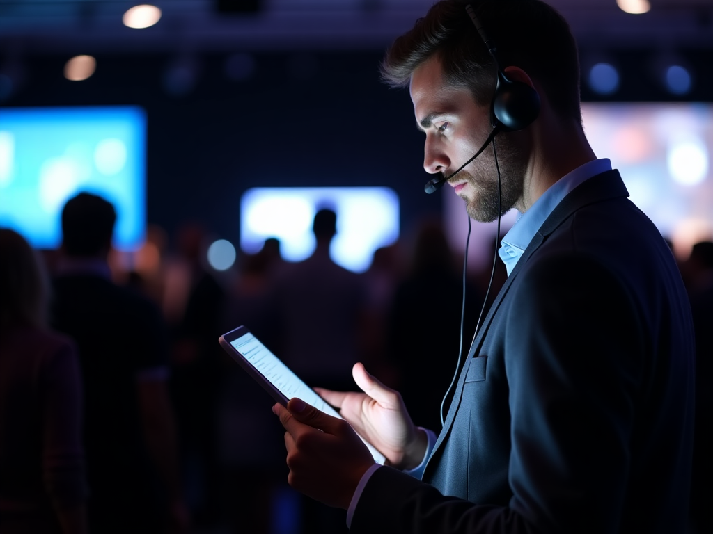 Event manager plans interactive event