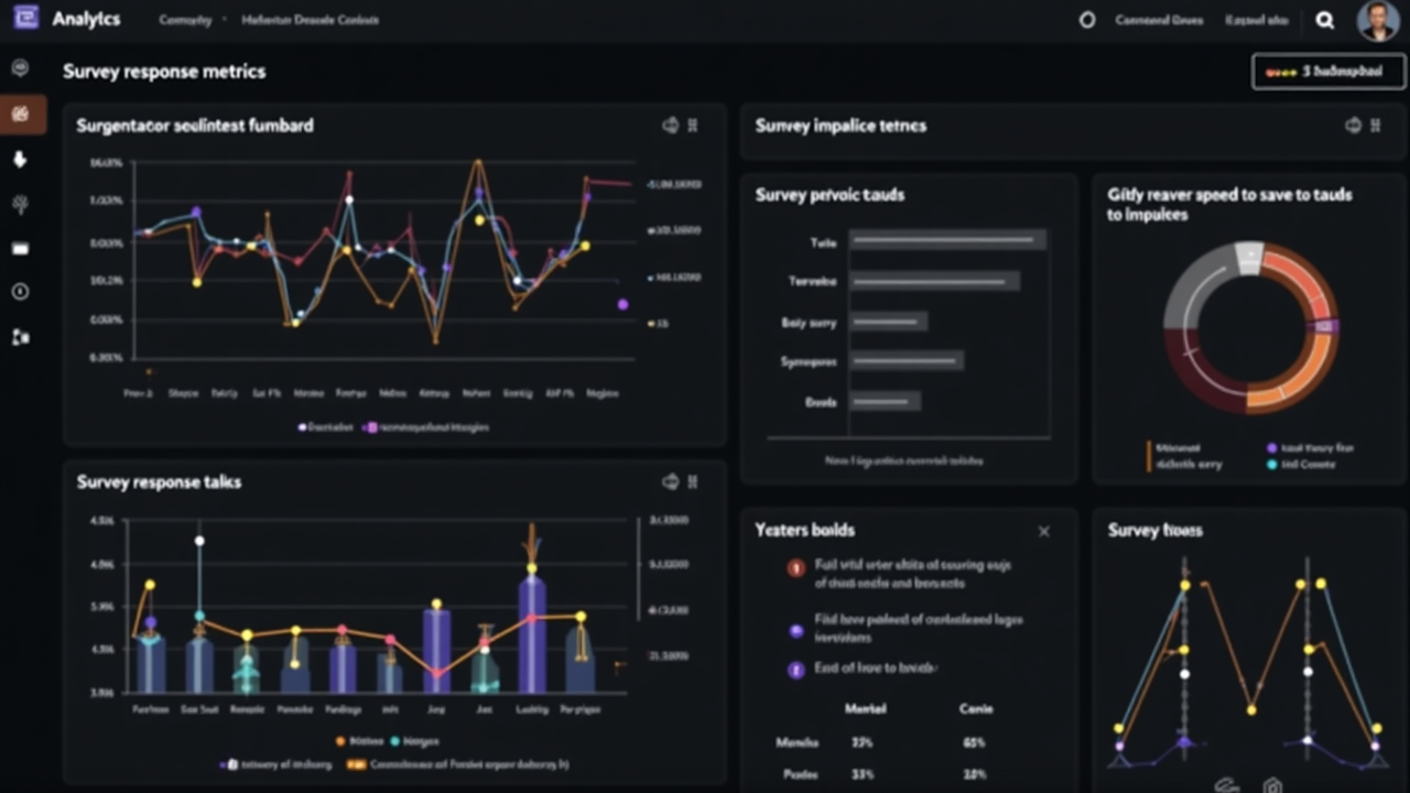 Dashboard with analysis tools for survey results