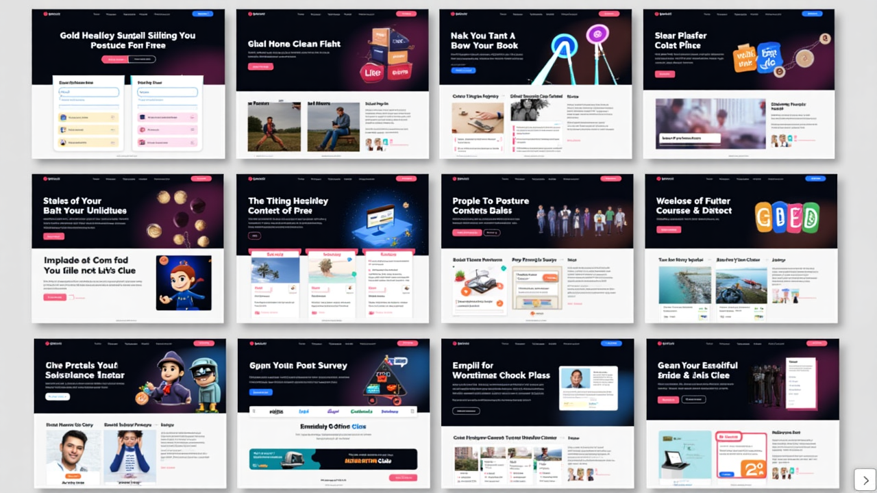 Collection of interactive templates for surveys and contests